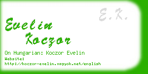 evelin koczor business card